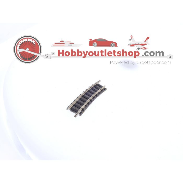Schaal N Fleischmann 9122 gebogen rails R1    Radius 192 mm 15 graden 6st #1495 - sku: 20220211041644 - Gebruikt - Goede staat - Afbeelding 5