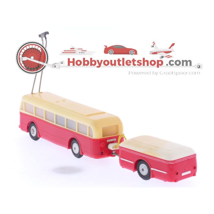 Schaal H0 Eheim 6102 (Brawa) trolleybus crème-rood met aanhnager #5883 - sku: 20240814040343 - Used - Very good condition - Photo 2