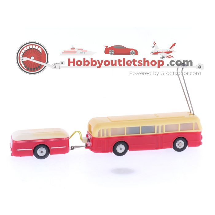 Schaal H0 Eheim 6102 (Brawa) trolleybus crème-rood met aanhnager #5883 - sku: 20240814040343 - Used - Very good condition - Photo 4