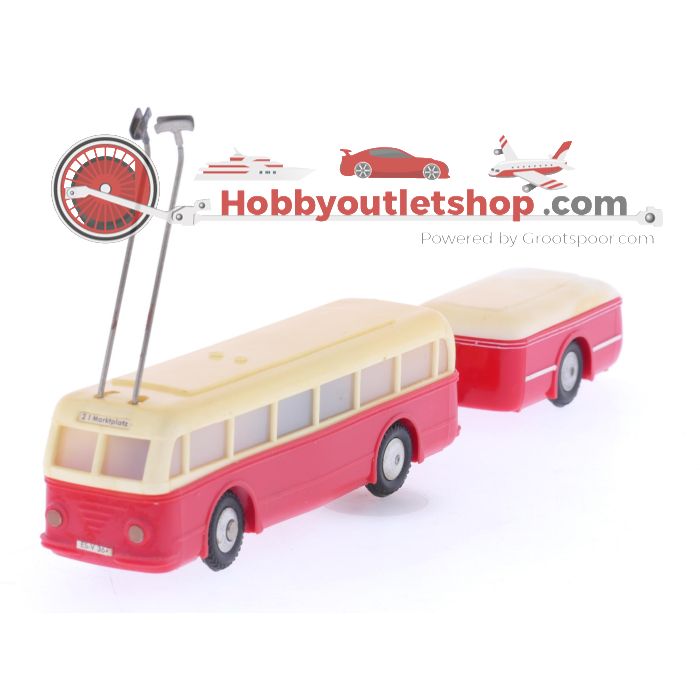 Schaal H0 Eheim 6102 (Brawa) trolleybus crème-rood met aanhnager #5883 - sku: 20240814040343 - Used - Very good condition - Photo 6