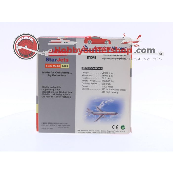 Schaal 1:500  Schuco/Star Jets 355 7559 - McDonnell Douglas MD-11 Reg.Nr. N1762B #6273 - sku: 20240919031639 - Used - New condition - Photo 2