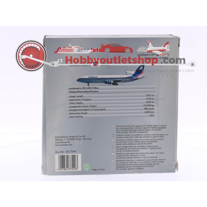 Schaal 1:500  Schuco/Star Jets 355 7549  Air Transat Lockheed L-1011-385 TriStar Limited Edition ILA 2002 Reg.Nr. C-FTNC #6436 - sku: 20241017031421 - Used - New condition - Photo 3