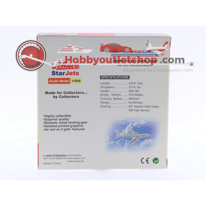 Schaal 1:500 Schuco/Star Jets 355 7627 American Airlines Boeing 747-100 Real Metal Reg.Nr. N9664 #6439 - sku: 20241017035000 - Used - New condition - Photo 3