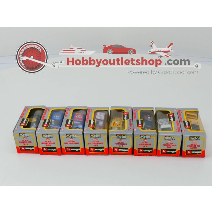 Schaal 1:43 Bburago 8 rally auto's #2409 - sku: 20221020112626 - Gebruikt - Goede staat - Afbeelding 2