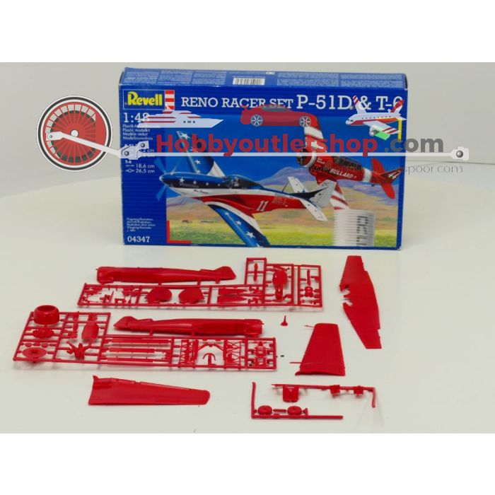 Schaal 1:48 Revell 04347 Reno Racer Set P-51D & T-6 #224 - sku: 20211127014959 - Gebruikt - Zo goed als nieuw - Afbeelding 3