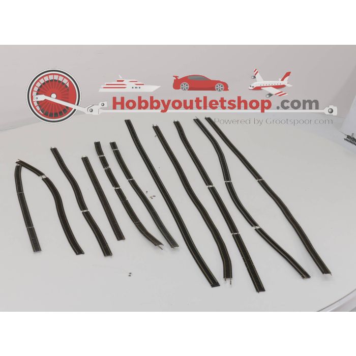 Schaal N Minitrix Bundel diverse lange rails 11 stuks van ca. 60 - 100 cm #4844 - sku: 20230817044815 - Gebruikt - Redelijke staat - Afbeelding 3