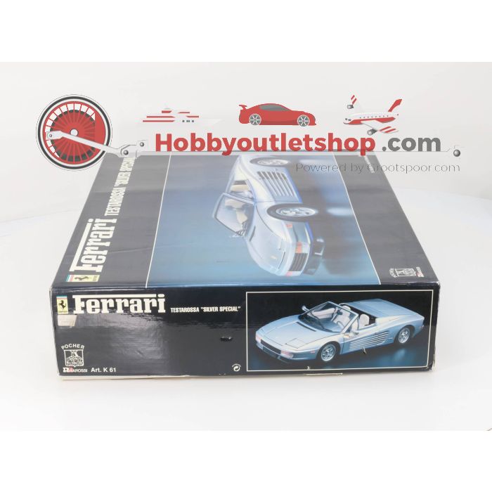 Schaal 1:8 Pocher No. K61 Ferrari Testarossa Spider "Silver Special" Ongebouwd  #P68 - sku: 20231031090828 - New - New condition - Photo 5