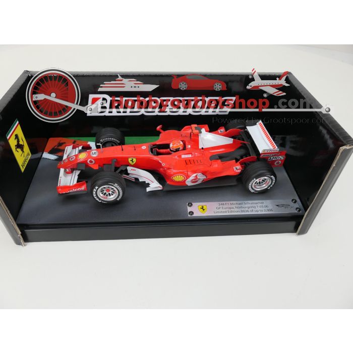 Schaal 1:18 Hot Wheels J2990 Ferrari 248 F1 Michael Schumacher gewinnt GP Europa, Nürburgring 2006 Limited Edition. #6024 - sku: 20240726022328 - Nieuw - Nieuwstaat - Afbeelding 3