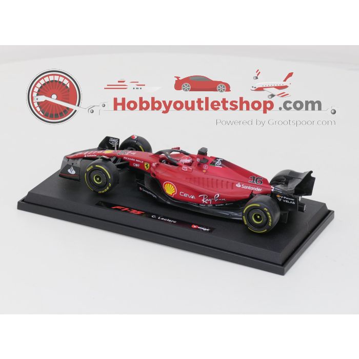 Schaal 1:18 Bburago BU16811LE Ferrari F1-75  Season 2022 Charles Leclerc Yellow Wheels Red, Charles Leclerc. #6023 - sku: 20240726021431 - Gebruikt - Zo goed als nieuw - Afbeelding 2