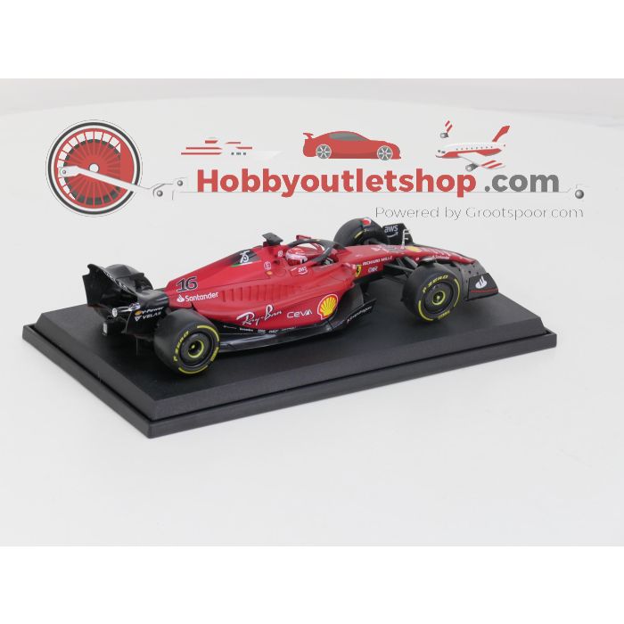 Schaal 1:18 Bburago BU16811LE Ferrari F1-75  Season 2022 Charles Leclerc Yellow Wheels Red, Charles Leclerc. #6023 - sku: 20240726021431 - Gebruikt - Zo goed als nieuw - Afbeelding 3