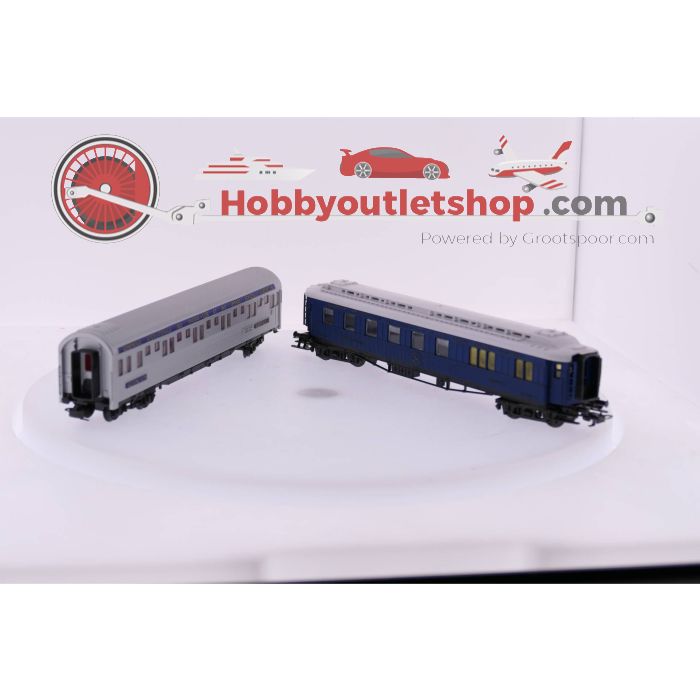 Schaal H0 Liliput 26100 Restaurantrijtuig met verlichting van de CIWL en Kleinbahn 385 Slaapwagen #3606 - sku: 20230308025304 - Used - Good condition - Photo 2