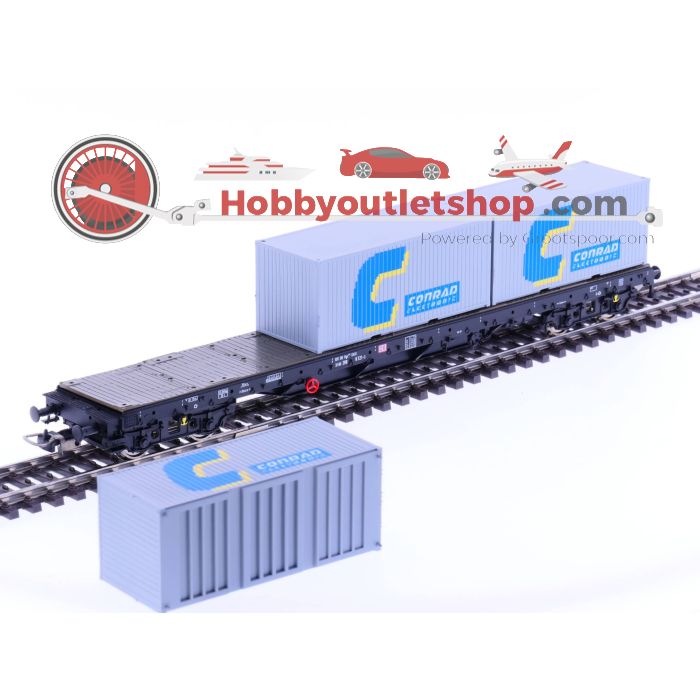 Schaal H0 Piko 95487 DB Containerwagen Conrad #2291 - sku: 20220921095329 - Gebraucht - Wie Neu - Bild 2