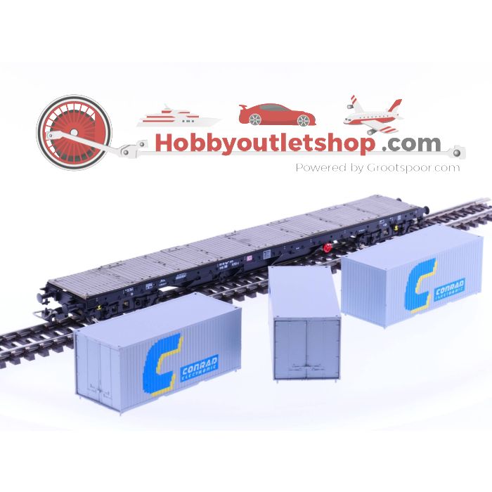 Schaal H0 Piko 95487 DB Containerwagen Conrad #2291 - sku: 20220921095329 - Gebraucht - Wie Neu - Bild 3