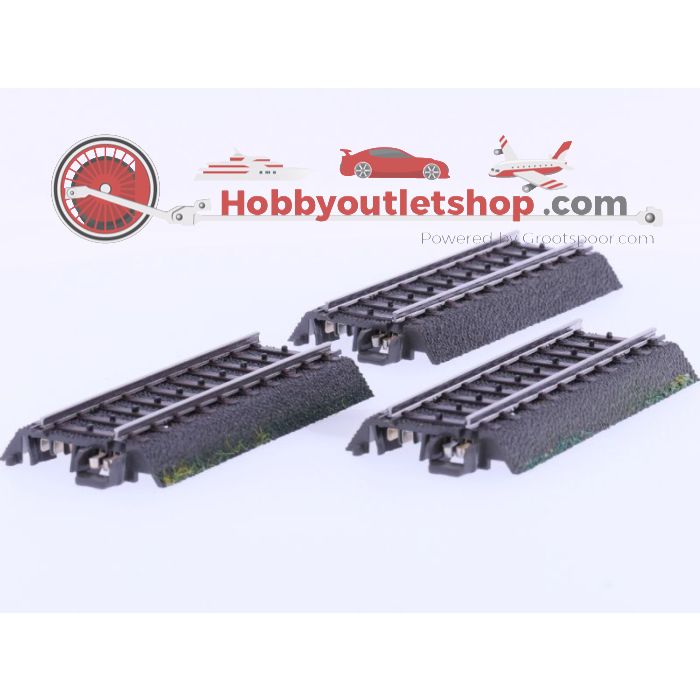 Schaal H0 Märklin 24077 C-Rails recht                   77,5 mm 10st #1123 - sku: 20211214015759 - Gebruikt - Goede staat - Afbeelding 3