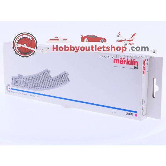 Schaal H0 Märklin 24671 74491 Elektrische          gebogen wissel links #1131 - sku: 20211214041147 - Gebruikt - Goede staat - Afbeelding 4