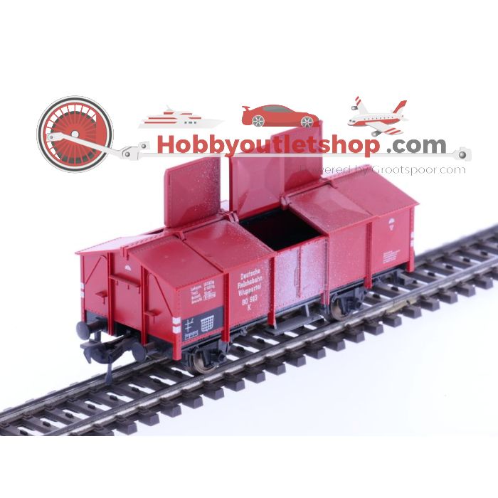 Schaal H0 Fleischmann 5210 DR          Klapdekselwagen kalk #1266 - sku: 20220112015033 - Gebruikt - Zo goed als nieuw - Afbeelding 3
