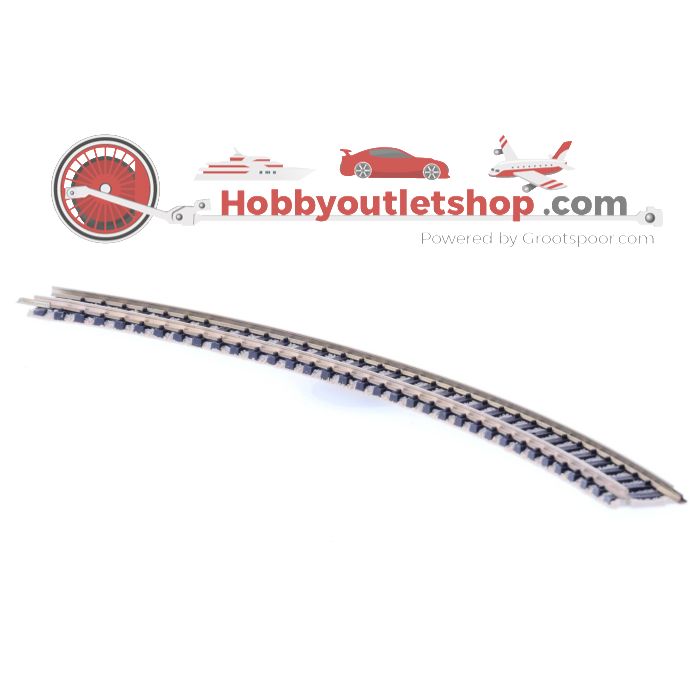 Schaal N Fleischmann 9125 gebogen rails R2    Radius 225,6 mm 45 graden 4st #1485 - sku: 20220211023253 - Gebruikt - Goede staat - Afbeelding 2