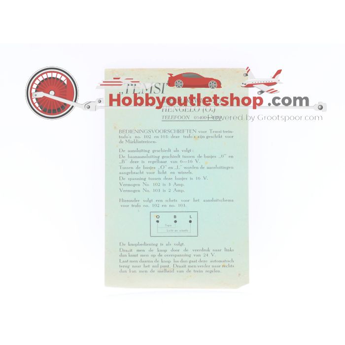 Schaal H0 Temsi 102 transformator 3A 220 volt #1929 - sku: 20220525093947 - Gebruikt - Goede staat - Afbeelding 5