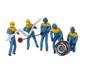 Schaal 1:32 Carrera Digital 20021131 Set of figures, mechanics, Carrera Crew Blauw geel #4278