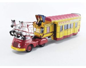 Schaal 1:43 Atlas/Direkt Collections NEW OLD STOCK PINFR005/6 trekker met trailer Pinder snackbar #9844