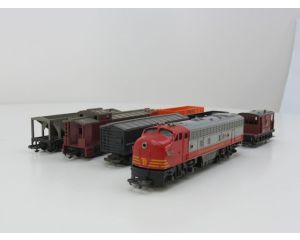 Schaal 00 Tri-ang R55 R109 R111 R114 R115 R137 R214 R233 Dieselloc met goederenwagons #145
