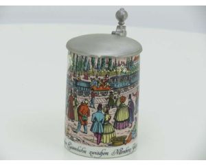 Bierkrug Eisenbahn Nürnberg - Fürth 7 Dezember 1835