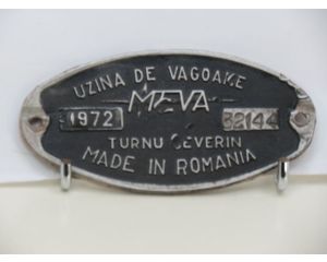 EisenbahnSchild Uzina De Vagoame 1972 Made in Romania
