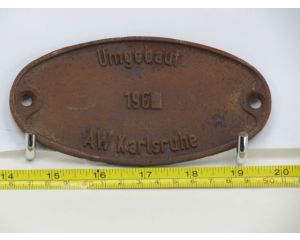 EisenbahnSchild AW Karlsruhe Umgebaut