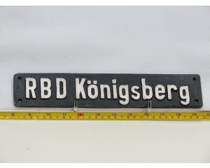 Lokschild RBD Königsberg