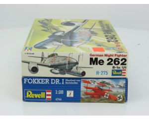 Schaal 1:28 / 1:32 REVELL Set of 2 Fokker DR 1 Manfred von Richthofen and Me 262 B-1A/U1 Art. Nrs. 4744 / H-275 #135