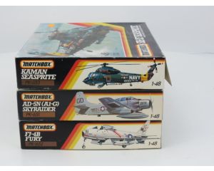 Schaal 1:48 MATCHBOX Set of 3 North American FJ-4B Fury, Kaman SH-2F Seasprite, Douglas AD-5/AD-5N Skyraider Art. Nrs.  PK-651 / PK-652 / -K-653 #140