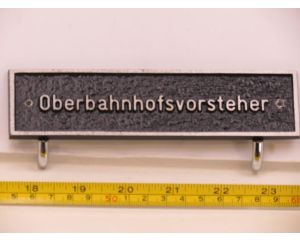 EisenbahnSchild Oberbahnhofsvorsteher