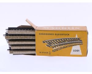 Schaal H0 Märklin 5201 gebogen M-rail passtuk 114 mm R 15º #6590