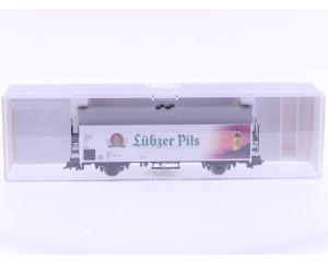 Schaal H0 Fleischmann 84 5320 K gesloten goederenwagen "Lübger Pils" van de DB #6614