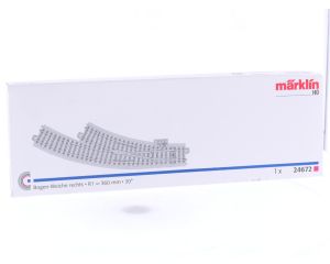 Schaal H0 Märklin 24672 meegebogen wissel rechts R1 360 mm #6779