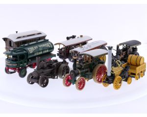 Schaal 00 Oxfort en Matchbox diverse stoomvoertuigen en trailer #6802