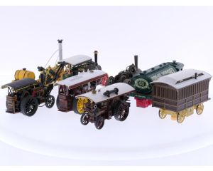 Schaal 00 Oxfort en Matchbox diverse stoomvoertuigen en trailer #6802