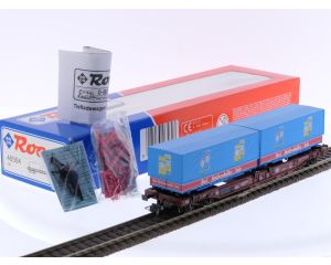 Schaal H0 Roco 46564 containerwagen Sdkms 707 "Bad Reichenhaller Salz" van de DB #6845