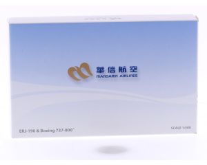 Schaal 1:500 Herpa / Hogan Wings 8522 Mandarin Airlines ERJ-190 & Boeing 737-800 Reg. B-16821+B-16802 #7419