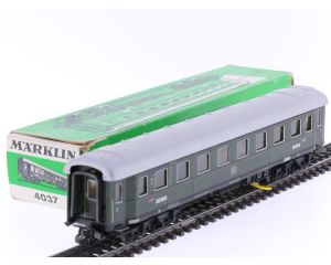 Schaal H0 Märklin 4037 personenrijtuig B4ü 2e kl. van de DB #7603