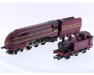 Schaal 00 Tri-ang R52 RS en R.871 set van 2 stoomlocomotieven 0-6-0 en 4-6-2 L.M.S van de BR #7622