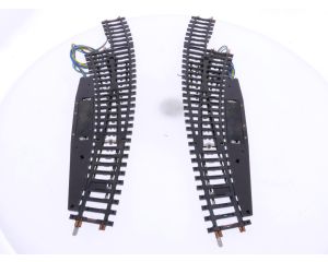 Schaal H0 Märklin 2267 K-rail paar elektromagnetische meegeboden wissels #7683