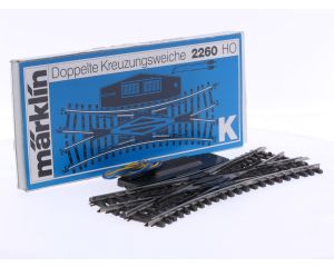 Schaal H0 Märklin 2260 K-rail engelse wissel 'Doppelkreuzungsweiche' #7687