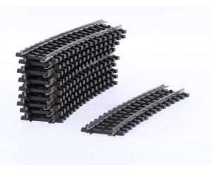 Schaal H0 Märklin 2133 K-Rails gebogen R2 radius 424,6 mm 15 graden 10 st. #7704