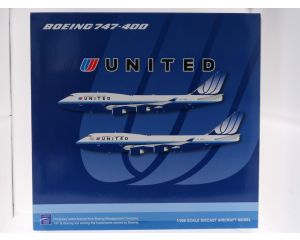Schaal 1:200 JC Wings XX2267A Boeing 747-400 United Airlines 'Flaps down' Reg. N128UA #7913