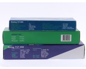 Schaal 1:200 set van 3 Transavia-vliegtuigen Airbus A321neo Reg. PH-YHZ, Boeing 757-200 Reg. PH-TKA en Boeing 737-800 Reg. PH-TRA #8040