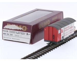 Schaal H0m Bemo gesloten goederenwagen Gk 522 Gataz Romangsa van de MOB #8160