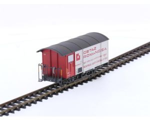 Schaal H0m Bemo gesloten goederenwagen Gk 522 Gataz Romangsa van de MOB #8160