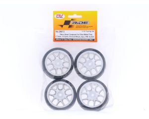 Schaal 1:10 RJ Ride 26073 Touring Car 10-spaaks verchroomde wielen 4 st. pre glued #8169