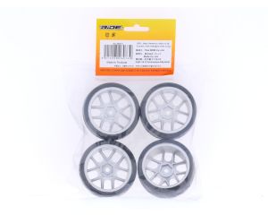 Schaal 1:10 RJ Ride 26073 Touring Car 10-spaaks verchroomde wielen 4 st. pre glued #8169